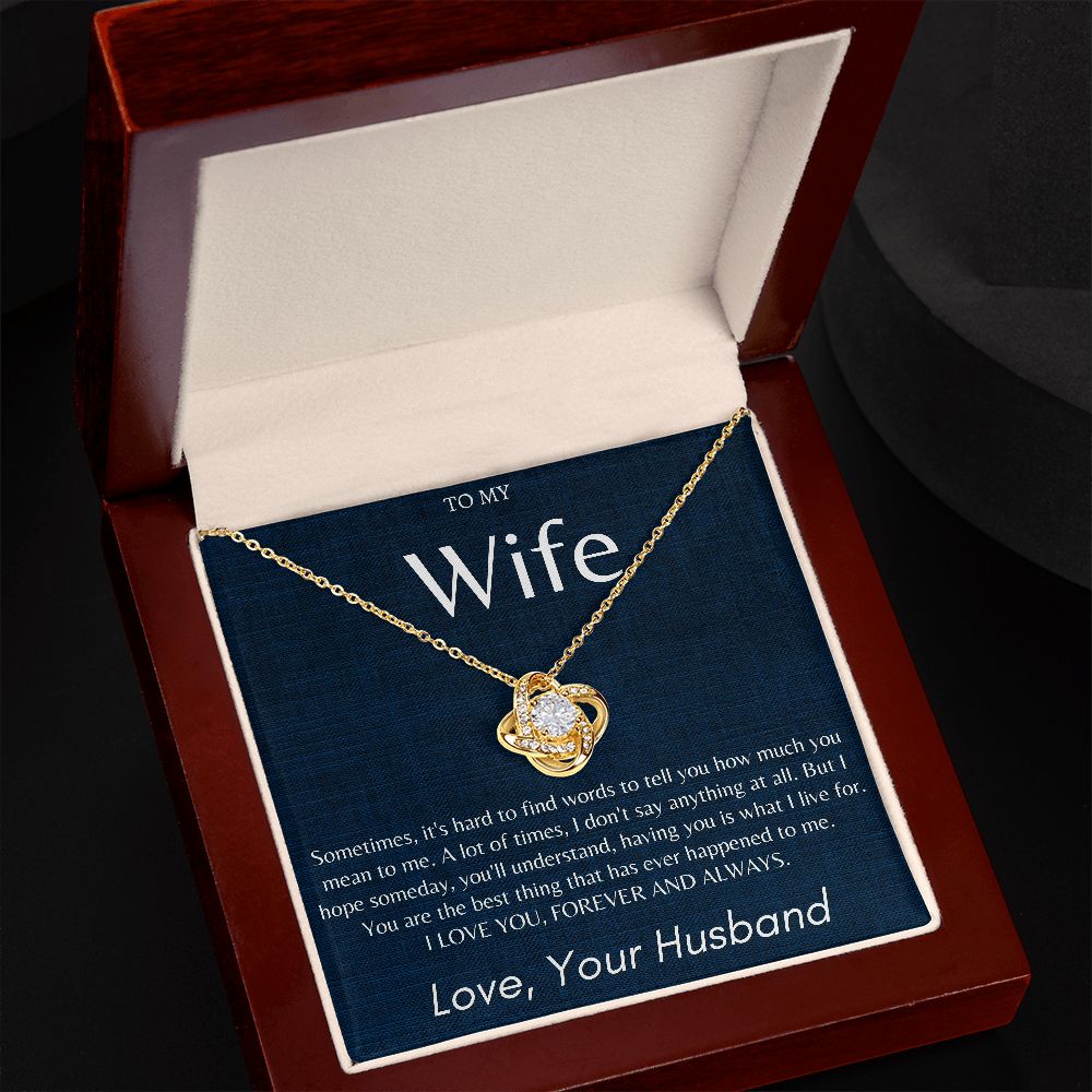 To My Wife | Forever and Always - Love Knot Necklace