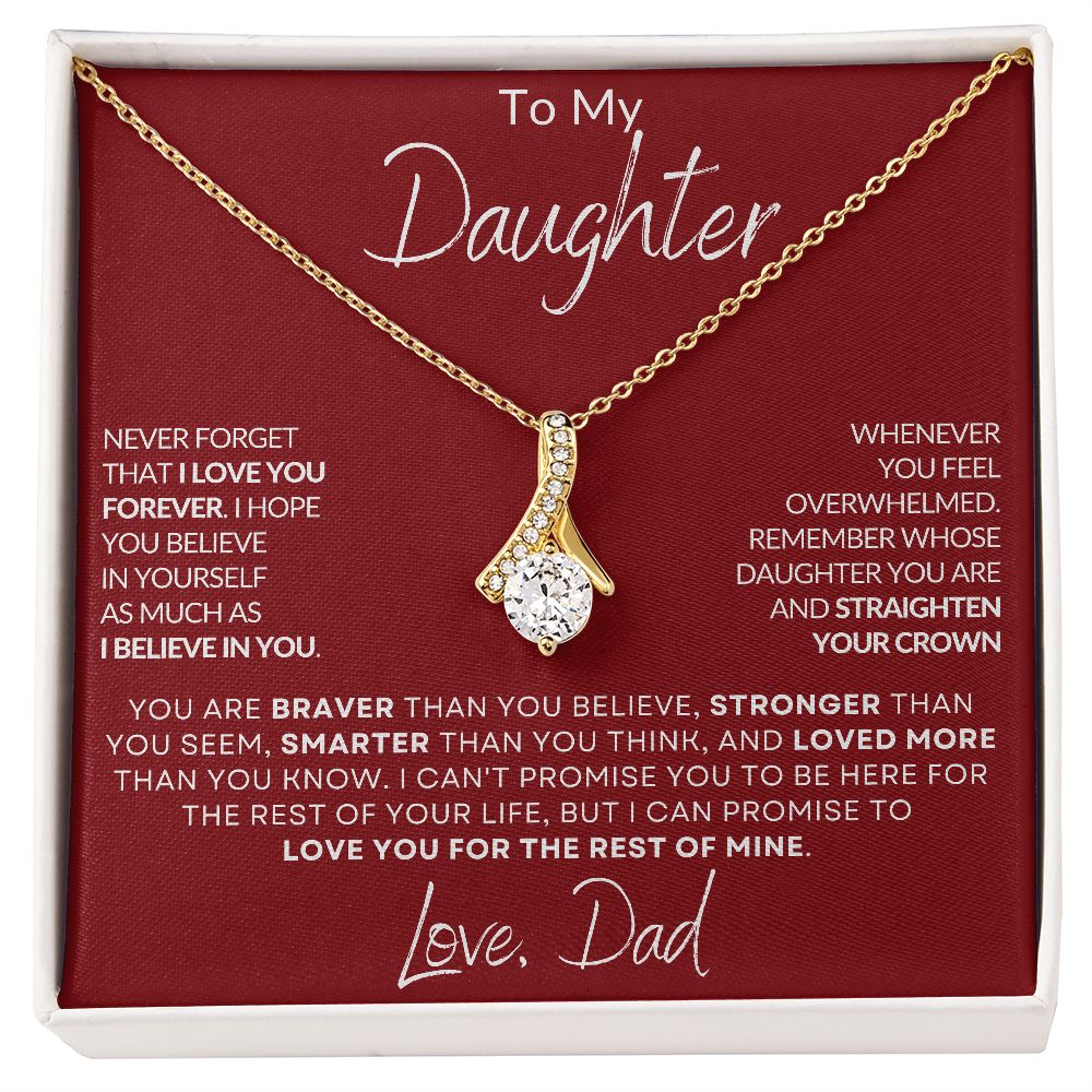 My Daughter | Braver, Stronger, Smarter - Alluring Beauty Necklace