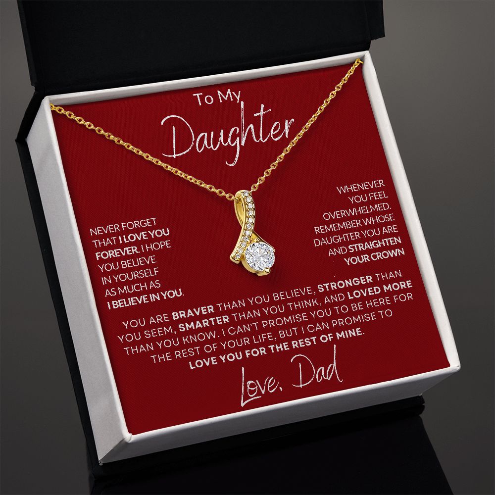 My Daughter | Braver, Stronger, Smarter - Alluring Beauty Necklace
