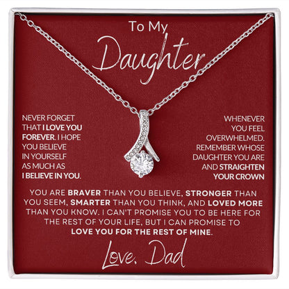My Daughter | Braver, Stronger, Smarter - Alluring Beauty Necklace