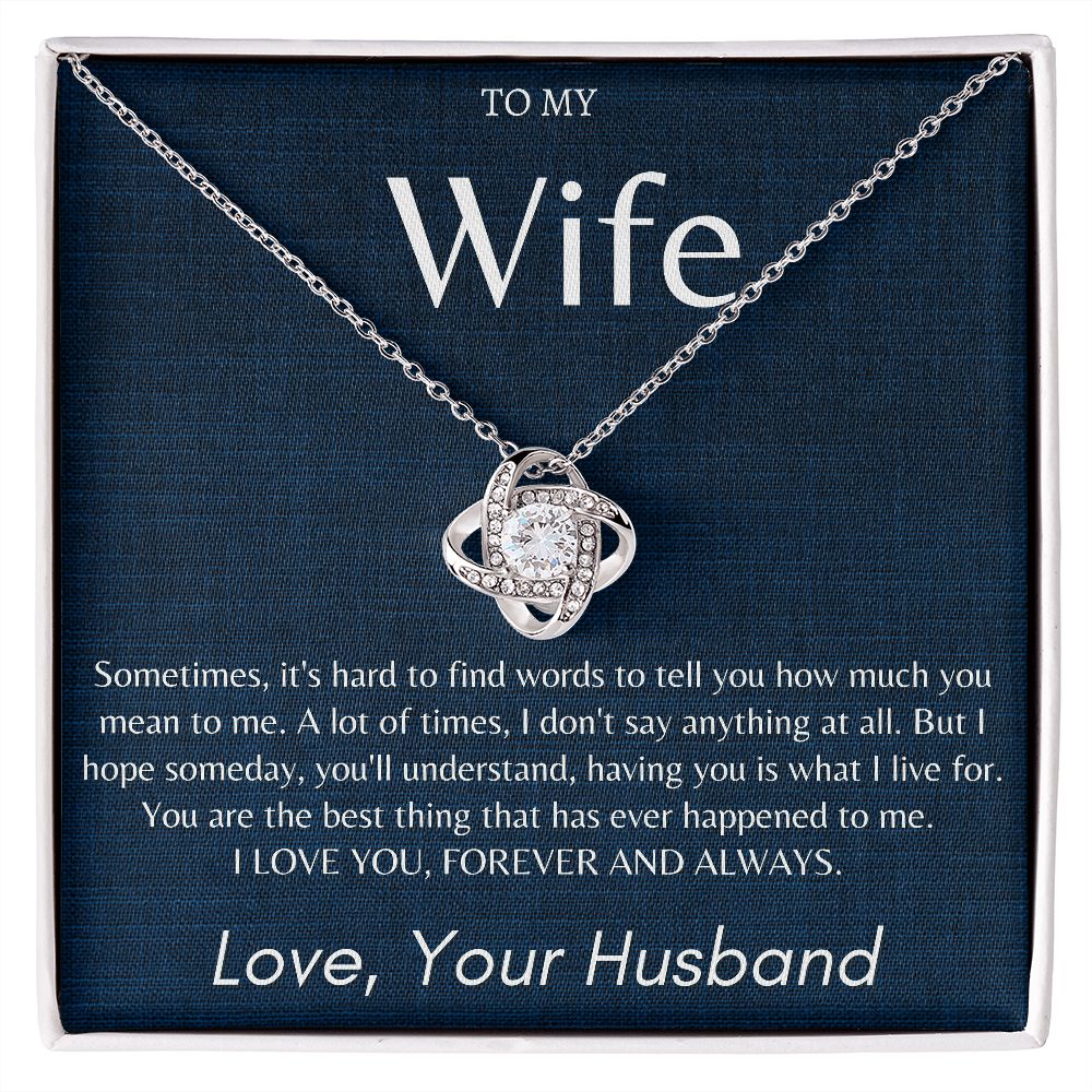 To My Wife | Forever and Always - Love Knot Necklace