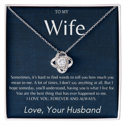 To My Wife | Forever and Always - Love Knot Necklace