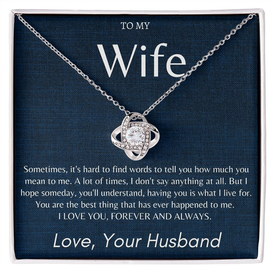 To My Wife | Forever and Always - Love Knot Necklace