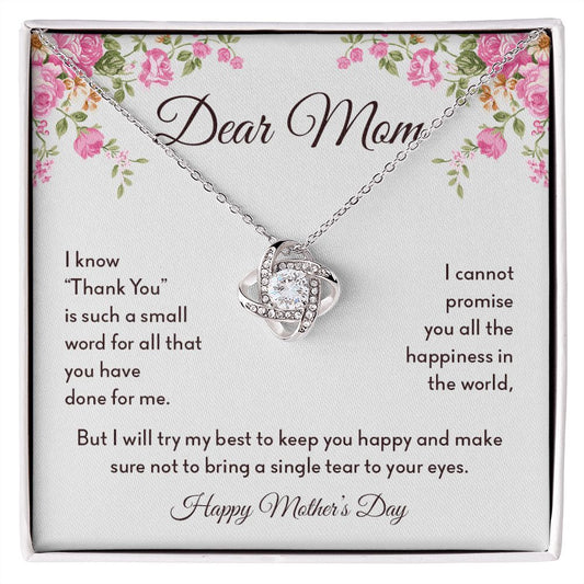 To My Mom | Happy Mother's Day - Love Knot Necklace