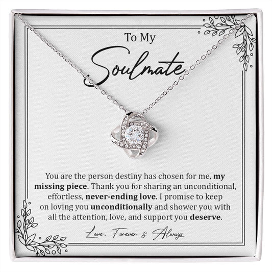 My Soulmate | You're The Missing Piece - Love Knot Necklace