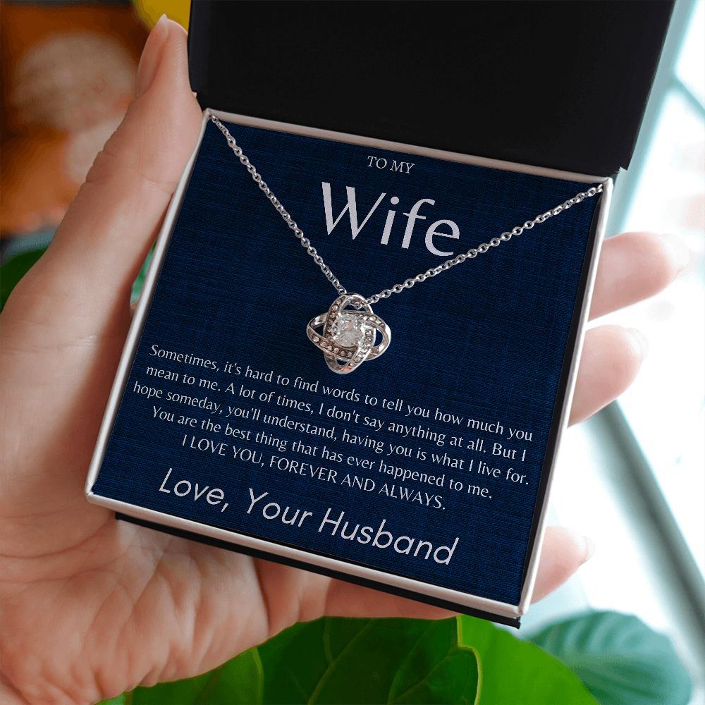 To My Wife | Forever and Always - Love Knot Necklace