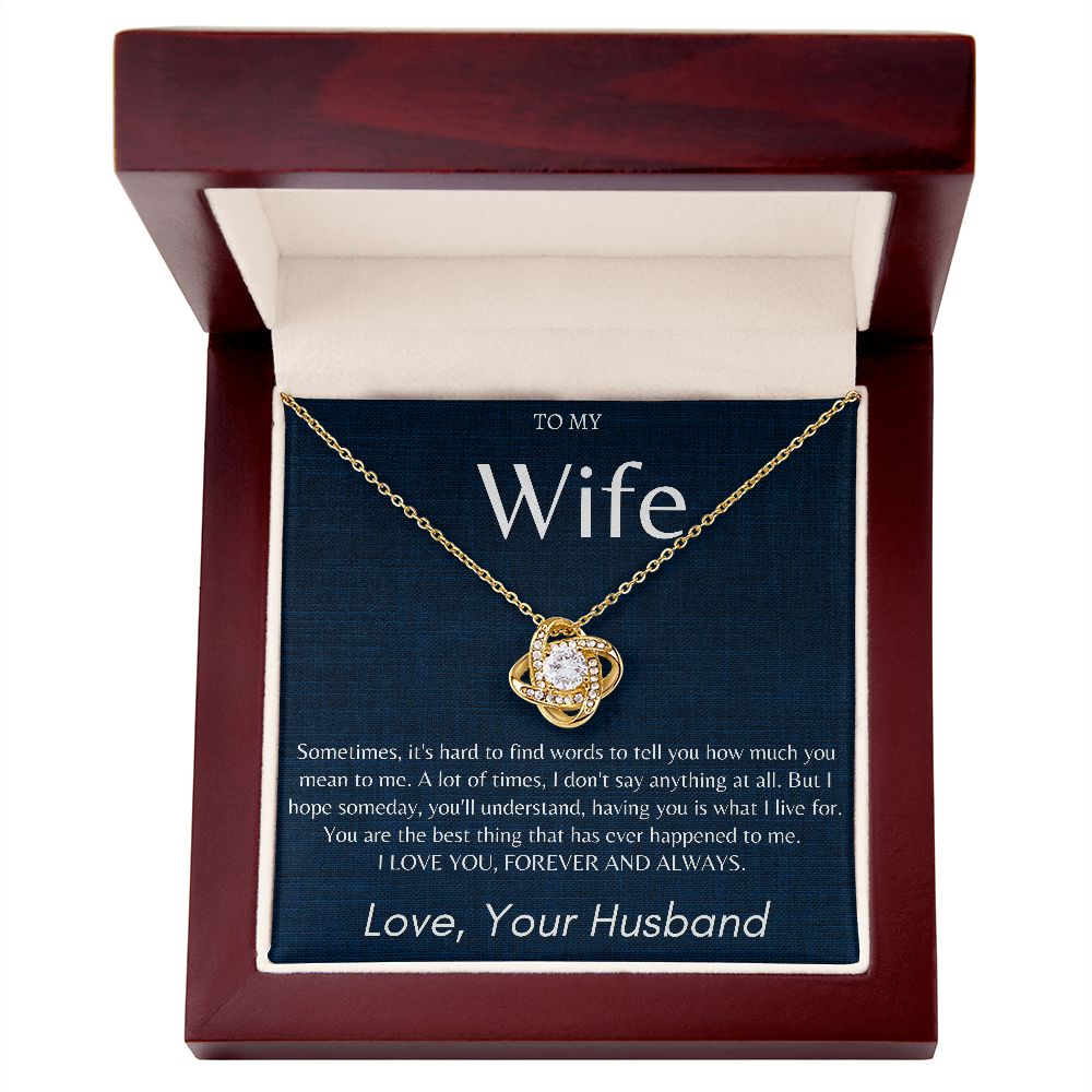To My Wife | Forever and Always - Love Knot Necklace