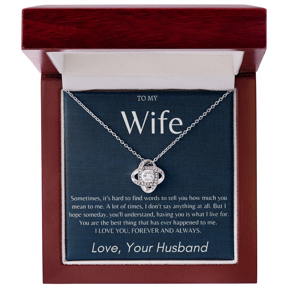 To My Wife | Forever and Always - Love Knot Necklace