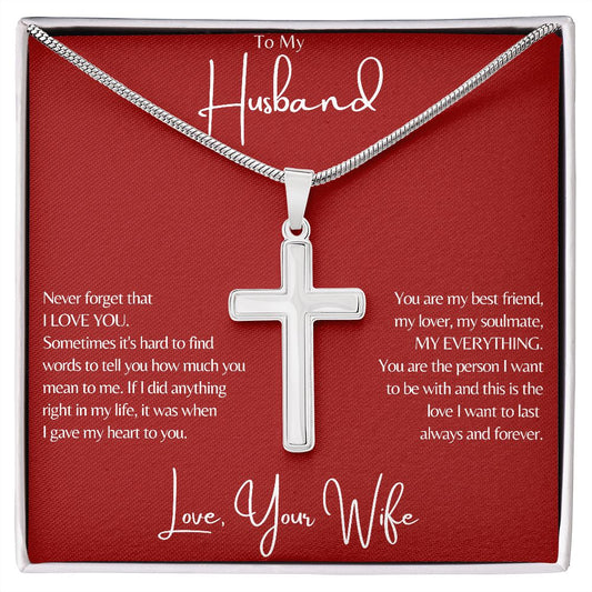 To My Husband | My Best Friend - Cross Necklace